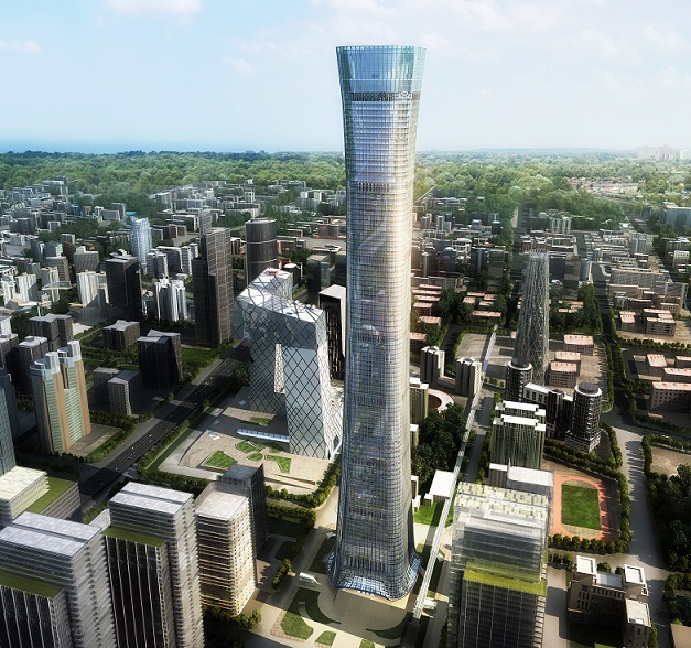 鉴黑担保网中标北京第一高528米中国尊  创立行业“第一高”大满贯纪录